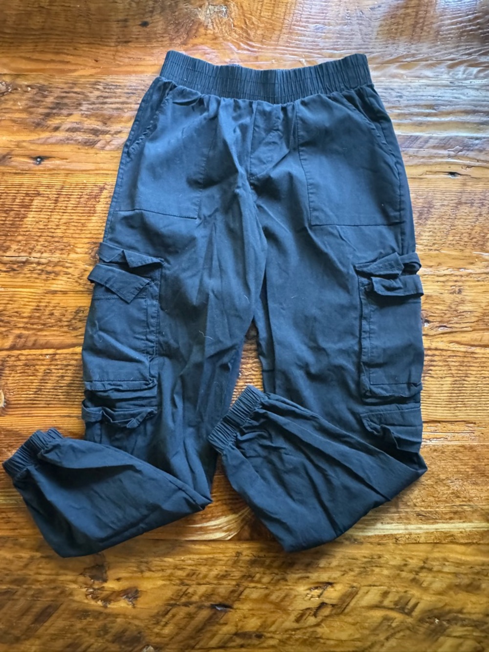 Y2K Black Cargo Jogger Pants